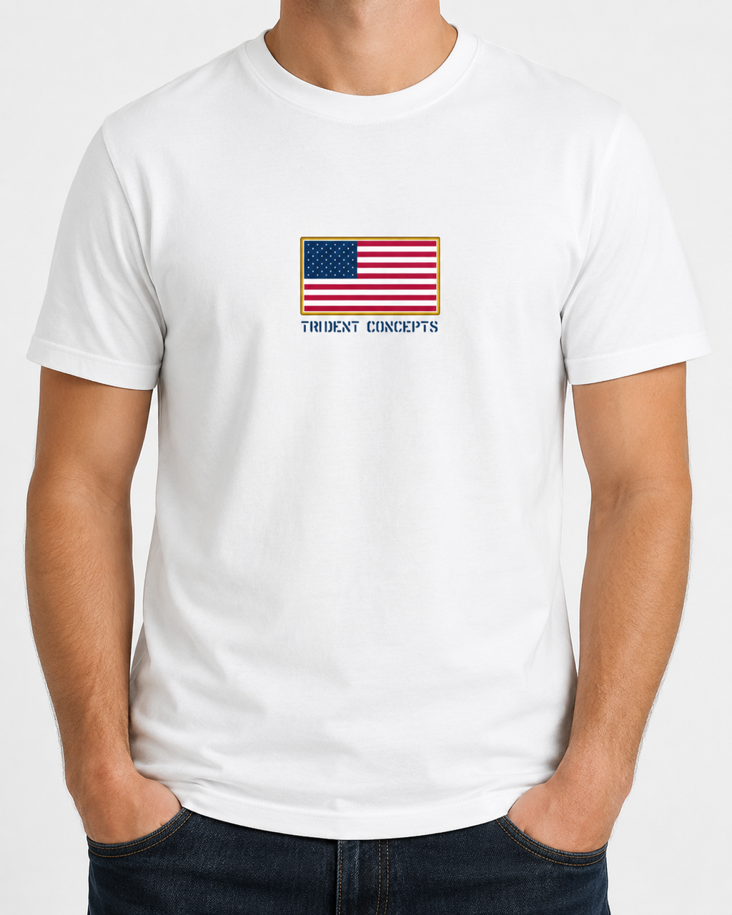TRICON® Gold Border American Flag T-Shirt